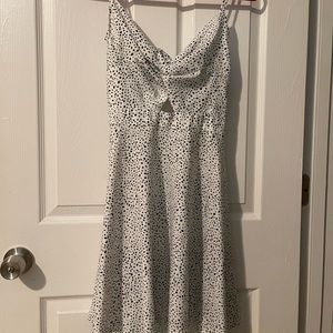 Black and white dot polka dot dress dalmatian looking print